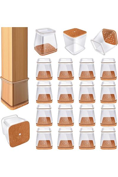 Choice S(FIT 19-26MM) 24pcs Chair Leg Floor Protectors For Hardwood Floors, Silicone Chair Caps Covers Furn
