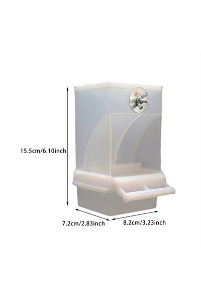 Choice White Acrylic No Mess Bird Feeders Automatic Parrot Feeder Drinker Food Container For Perch Budgerig