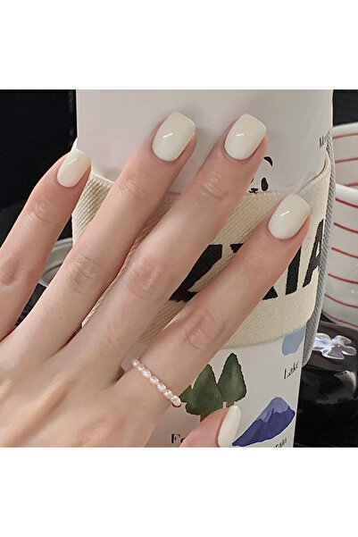 Choice QHCF040 24 قطعة أظافر فرنسية قصيرة بسيطة صلبة مع 1 جيلي جل و 1 مبرد أظافر