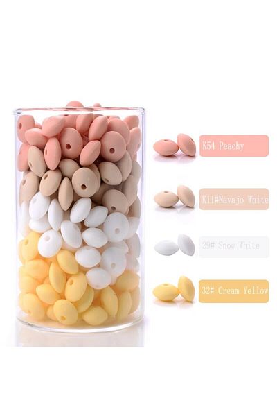 Choice النمط 9 50 قطعة/الوحدة 12 مم سيليكون فاصل الخرز ل DIY سحر حديثي الولادة الرضاعة إكسسوارات قلادة حزمة