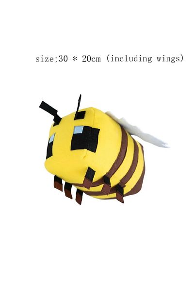 Choice A Yellow Bee Kawaii Plush Cartoon Game Minecrafte Wasp Stuffed Honeybee Stuffed Toy Honeybee Doll K.