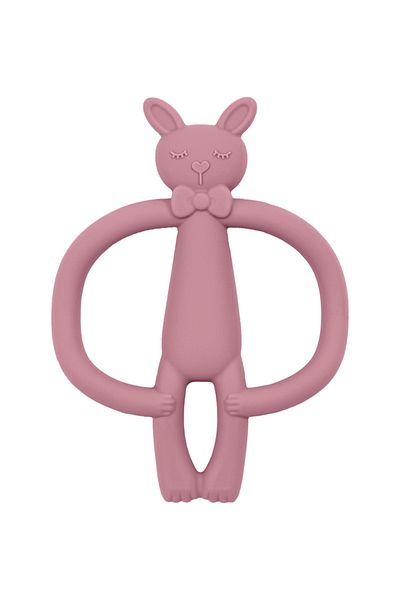 Choice 005 dusty rose Color Kids 1PCS Silicone Teether Toys Baby Nursing Teether Gifts Newborn Cartoon Rabb