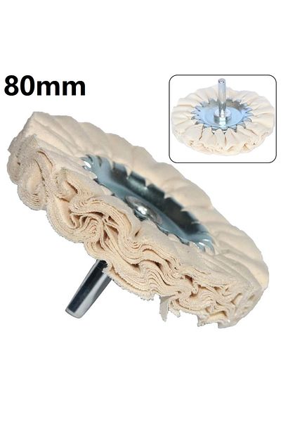 Choice 1pc 80mm 3inch Cotton Airway Buffing Wheel Cloth Open Bias Polishing Buffs Wheel For Polishing Re...