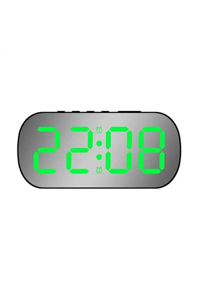Choice Black Green LED Digital Electronic Clock Simple Desktop Alarm Clock Living Room Bedroom Decoration A
