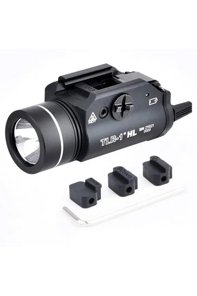 JONCELY NO Battery Black TR-1 Tactical Flshlight HL 800 Lumen LED Electronic Weapon Light Fit 20mm Rail Airs