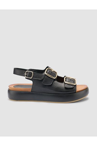 Cabani 100% Genuine Leather Black Women's Sandals