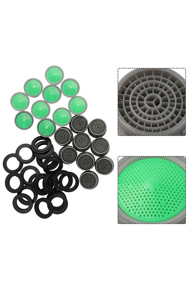 LEENKEA 20Pcs Faucet Aerator Flow Restrictor Replacement Parts Insert Sink Aerator Basin Tap Filter Kitch...