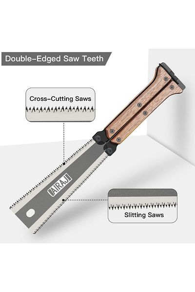 AIRAJ Folding Saw AIRAJ Folding Saw SK5 Steel Pocket Garden Saw Japanese Saw, Flush Cut Trim Saw For Woodw