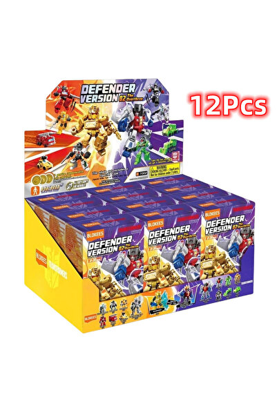 Choice1 12pcs BLOKEES Transformer Defender Version 2 Building block assembly Blind box Toys 5.5cm Mini Stars
