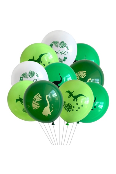 Choice 16 قطعة من بالونات اللاتكس الخضراء مقاس 12 بوصة على شكل ديناصور، مناسب...