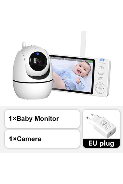 Choice EU Plug 5 Inch Video Baby Monitor With Camera PTZ Zoom Babyphone Cam Security Protection Surveillanc