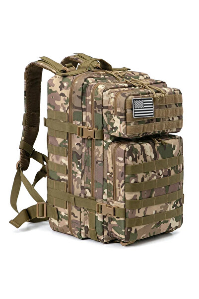 Choice حقيبة ظهر تكتيكية خارجية بسعة كبيرة 45 لترًا للرجال/النساء، حقائب رياضية للمشي لمسافات طويلة لمدة 3 أيام C