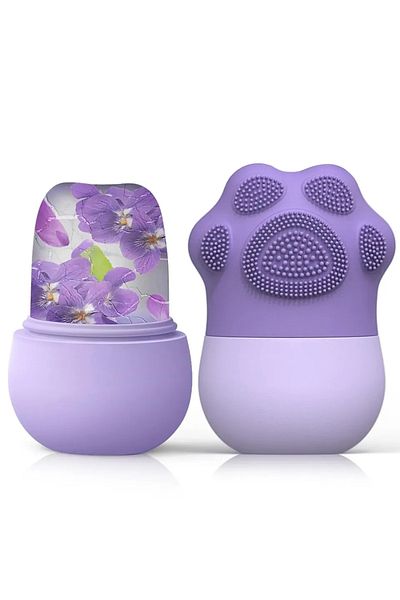 Choice PURPLE Facial Ice Roller for Skin Care - Reduce Eye Puffiness and Massage Face - Silicone Beauty Too