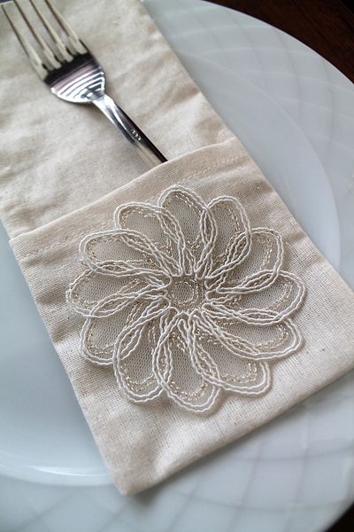 Emtory Home 6 Pieces Decorative Mobile Lace Spoon Holder Service Presentation
