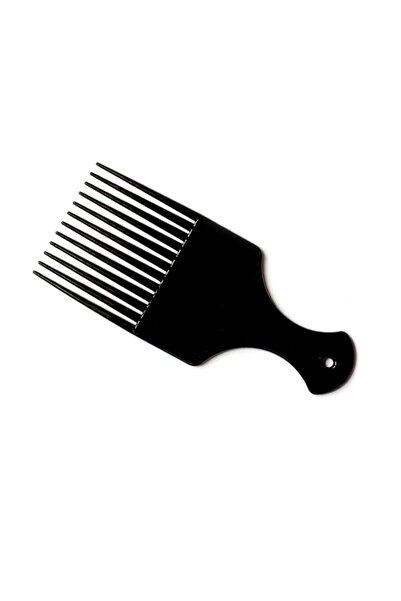 Choice مشط تصفيف الشعر الأفرو الاحترافي باللون الأسود بمقبض بلاستيكي وأسنان م...