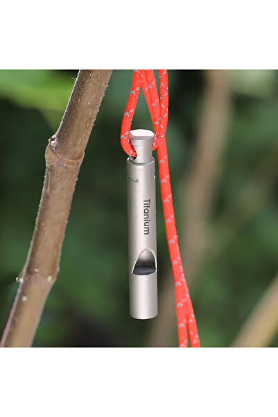 Choice صافرة تيتانيوم من Tiartisan صافرة طوارئ من التيتانيوم مع حبل للتخييم ف...