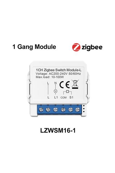 Avatto 1 Gang Tuya Zigbee Smart Light Switch No Neutral Relay Module 1/2/3 Gang Smart Life/tuya App