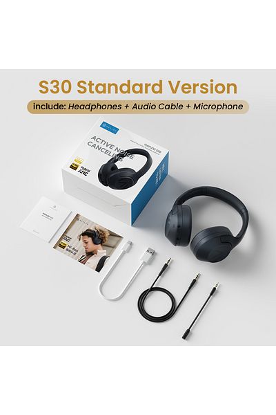 Choice Standard version-B HAYLOU S30 Wireless Bluetooth 5.4 Headphones 43dB Adaptive Noise Cancelling Heads