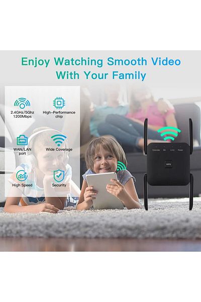 DERAPID Us Plug Wifi Repeater 1200mbps 2.4ghz/5ghz Wireless Range Extender Signal Amplifier Wi-fi Repetidor