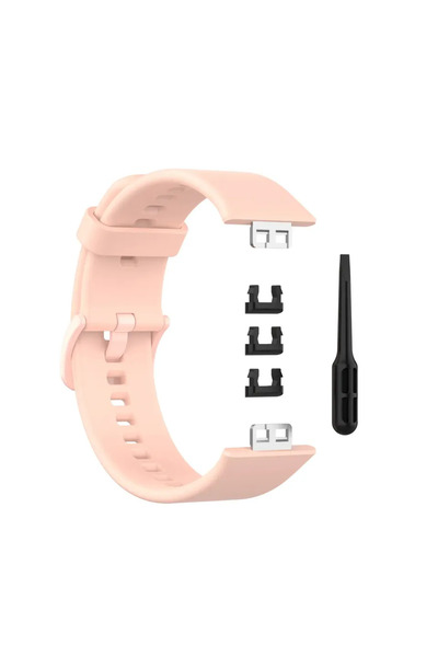Choice سوار ساعة هواوي فيت 13، سوار سيليكون وردي فاتح، مناسب لساعات هواوي الذ...