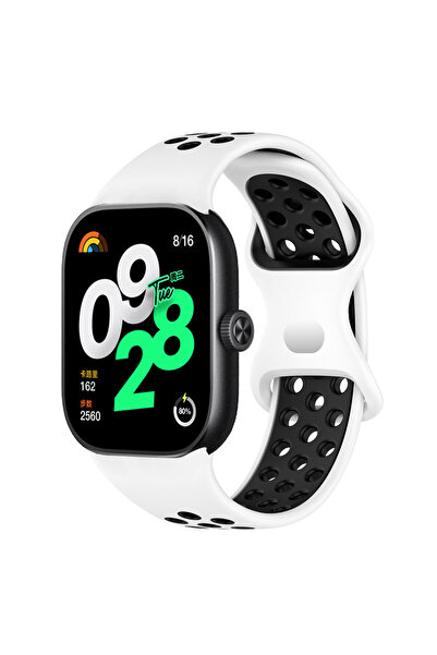 Choice لساعة Redmi Watch 4 باللون الأبيض والأسود، حزام رياضي من السيليكون لسا...