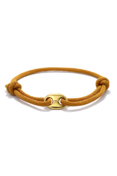 Choice darkyellow Simple Style Men Bracelet With Stainless Steel Sliding Adju...