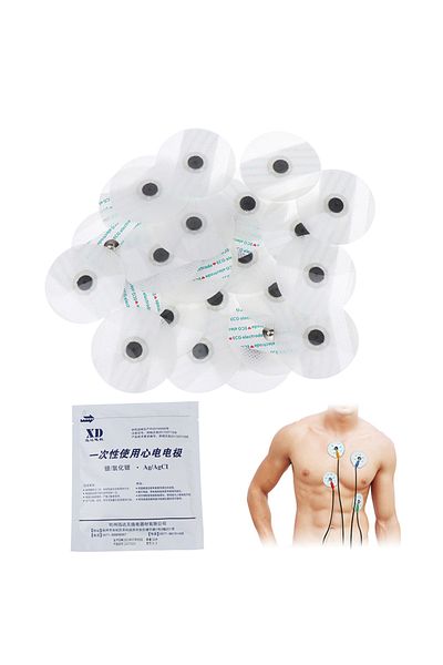 AQTOCNA 50PCS/Bag Electrode Patch Medical Disposable ECG EKG Accessories Non-Woven Electrode Pads Electro...