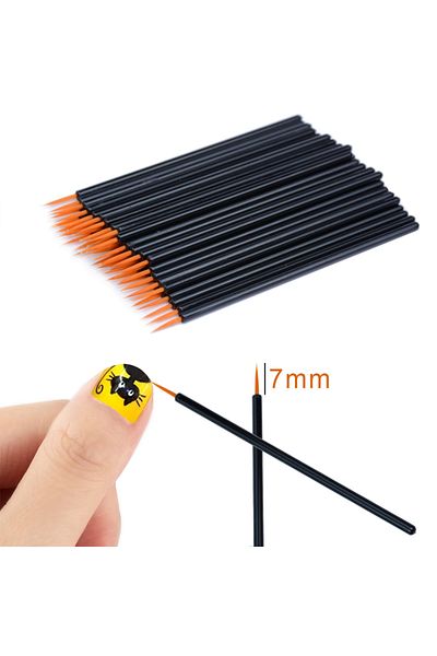 Choice Nail art brush 50pcs Disposable Nail Art Brush Eyeliner Eyeline Makeup Tools Manicure Painting Pen T