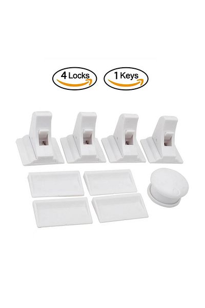Choice 4 locks 1 key Magnetic Child Lock Children Protection Baby Safety Lock Drawer Latch Cabinet Door Loc