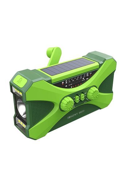 Choice Green Solar Emergency Radio 10000mAh Hand Crank Portable AM/FM/NOAA SOS Radio with Flashlight&Readin