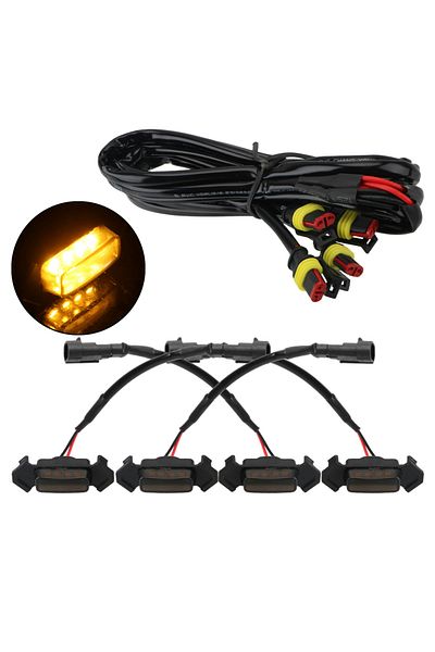 Choice Yellow Front Grille Lighting Kit with Wiring Harness Kit For 2016-2020 Toyota Tacoma Car LED Grille