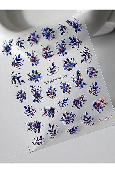 NAILFYOU 1 قطعة 1 قطعة ملصقات أظافر فنية على شكل زهرة منقوشة 5D لامعة بالليزر...