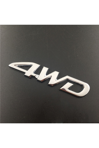 Choice Silver 1Pcs 3D Chrome Metal Car Letters Logo 4WD Car Fender Side Rear ...