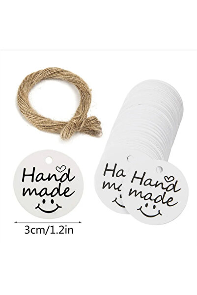 Choice4 100tag20m E 100pcs Kraft Paper Handmade Thank You Gifts Tags for DIY ...