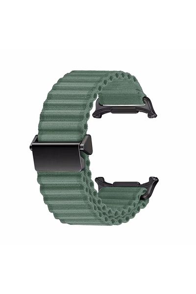 Choice Galaxy Ultra 47mm Black Green Trail Band For Samsung Galaxy Watch Ultra 47mm Nylon Loop Strap For Ga