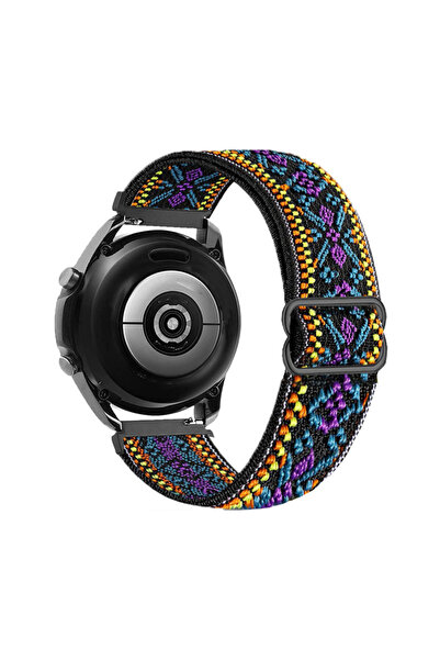 Choice سوار معصم بديل من النايلون بمقاس 20 مم وبألوان أرجوانية بوهيمية 18/20/22 مم لساعة هواوي GT2/GT3 مقاس 42 مم و46 مم