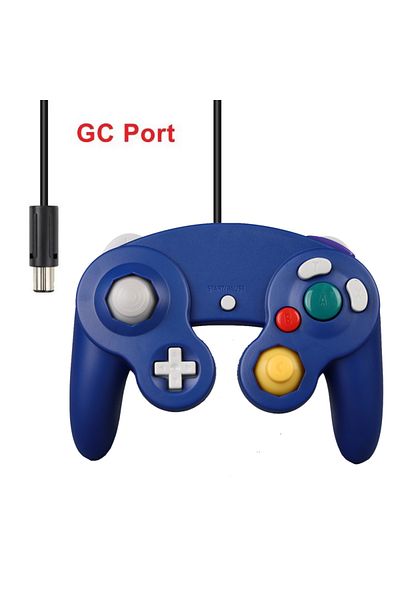 TECTINTER GC Blue USB Wired Controller For Nintend Switch Gamepad For NGC GC Port Gamecube For GC Controle For