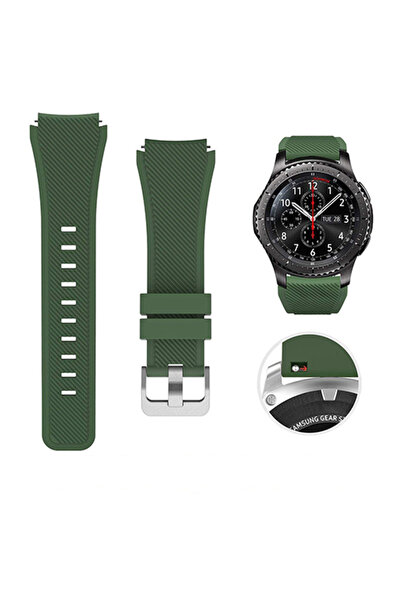 Choice سوار سيليكون مقاس 22 مم، لون 3، مناسب لساعة 3، وساعة Gear S3 Frontier ...