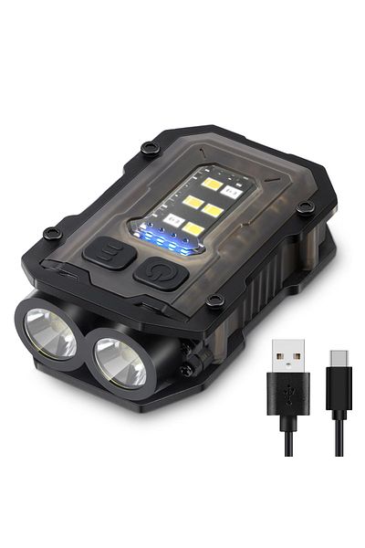 KUALOOL DS1011 Black Powerful Pocket Torch Light Rechargeable Super Bright LED Multifunctional Linterna Magn