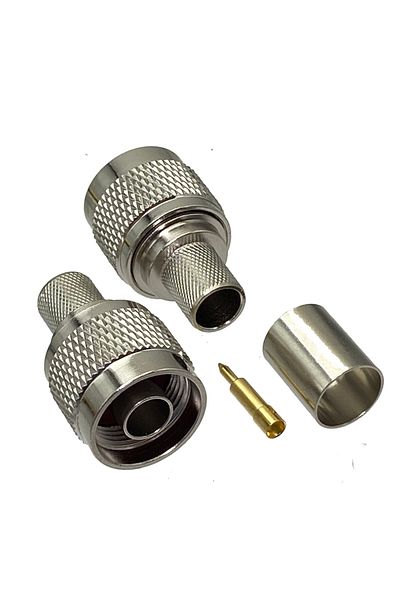 Choice 10pcs Connector N male Plug crimp RG8 RG213 RG165 LMR400 7D-FB cable straight