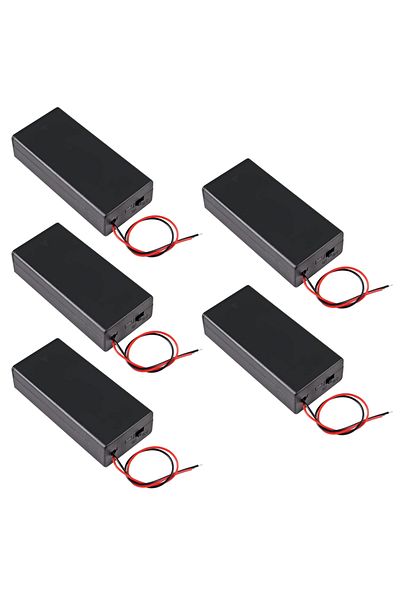 Choice 5PCs 5pcs 18650 Battery Storage Case 2 Slots X 3.7V for 2x18650 Batteries Holder Box Container with
