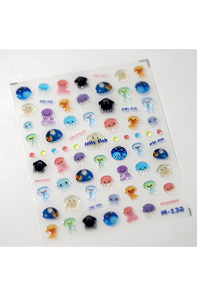 Choice ملصقات أظافر M-130 1 قطعة 5D Kawaii Jelly Series Nail Art على شكل قندي...