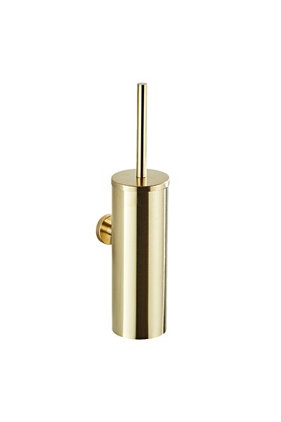 Choice Brushed gold 304 stainless steel brushed gold toilet brush with base, wall mounted toilet brush with