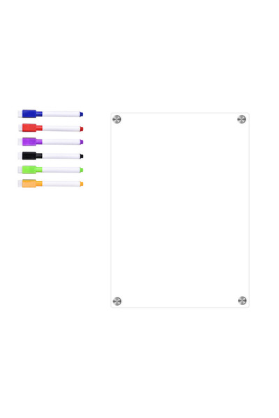 Choice تقويم مغناطيسي شفاف من الأكريليك A4، تقويم ثلاجة، لوحة رسائل، تقويم شه...