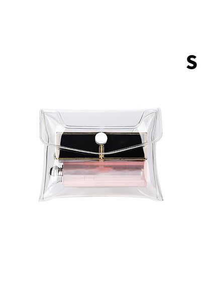 Choice S 1PC S M L Portable Transparent Cosmetic Bag Waterproof PVC Pencil Toiletry Organizer Stationery S.