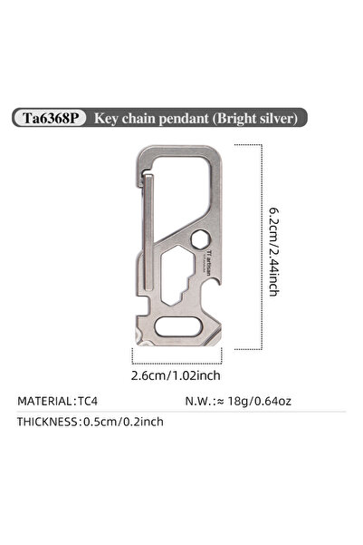 Choice سلسلة مفاتيح من سبائك التيتانيوم من Tiartisan Ta6368P متعددة الوظائف، ...