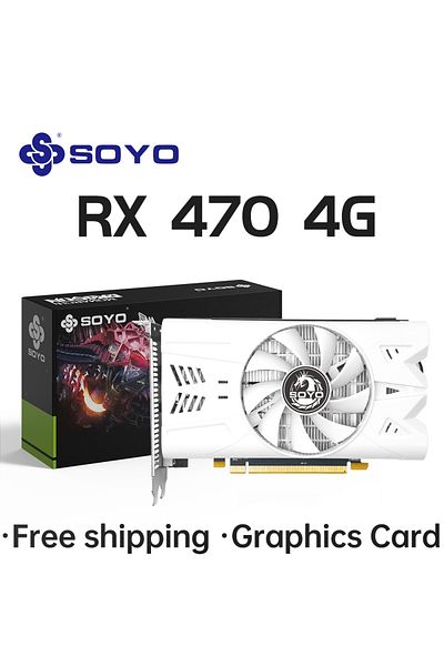 Choice RX470 4G SOYO Graphics Cards AMD Radeon RX470 4G GDDR5 256bit Video Card HDMI+DP+DVI For Desktop Gam