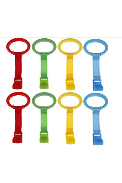 Choice 8 قطع من حلقات سحب سرير الطفل، مساعد تمارين المشي للطفل، حلقات تعليق سرير الطفل، حلقات الوقوف على سرير الطفل