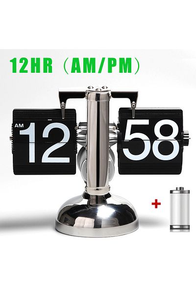 Choice 12HR-Black-304stl Automatically Flipping Clock with Time Page Turning.Full of Sense of Technology.Fo