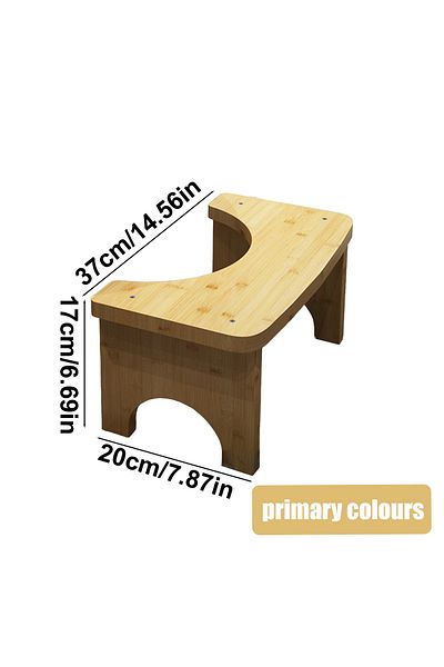 Choice DL121Y Sturdy Portable Bamboo Toilet Squat Stool for Adults,Wide and Stable,Bathroom Potty Stool,Eas